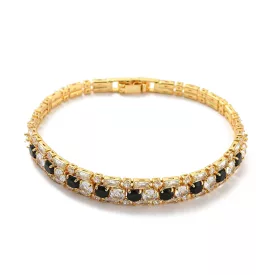 18K Aranyozott Cirkónia Strasszos Karkötő Karlánc