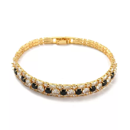 18K Aranyozott Cirkónia Strasszos Karkötő Karlánc