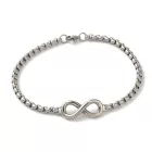 Ezüst Színű Nemesacél Végtelen Jel Karlánc Karkötő