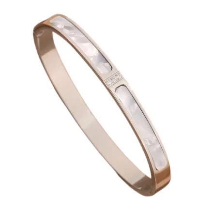 Ezüst Színű Nemesacél Cirkónia Strasszos Karkötő Karperec