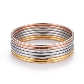   Arany Ezüst Rózsaarany Színű Nemesacél Karkötő Karperec