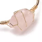 Arany Színű Nyers Rózsakvarc Ásvány Karkötő Karperec