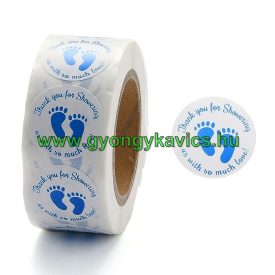 Kék Babatalp (21) Matrica Kerek 25mm (25db)