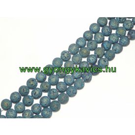 Kékeszöld Lávakő Ásványgyöngy 10mm