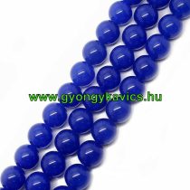 Kék Jade (sötét) Ásványgyöngy  10mm