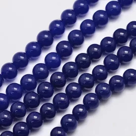 Kék Jade (2) Ásványgyöngy Gyöngyfüzér 8mm