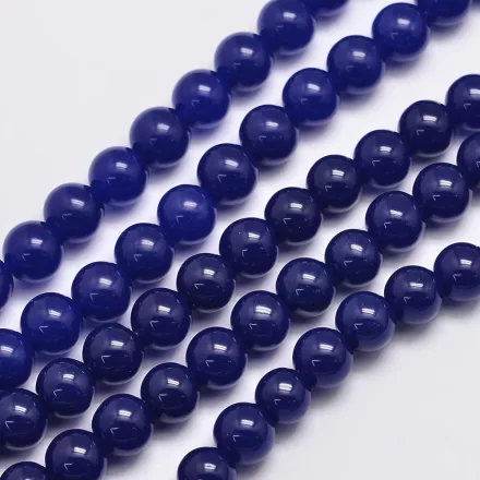 Kék Jade (2) Ásványgyöngy Gyöngyfüzér 8mm