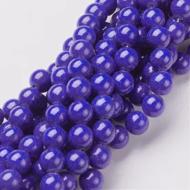 Kék Jade (nem áttetsző) Ásványgyöngy 6mm
