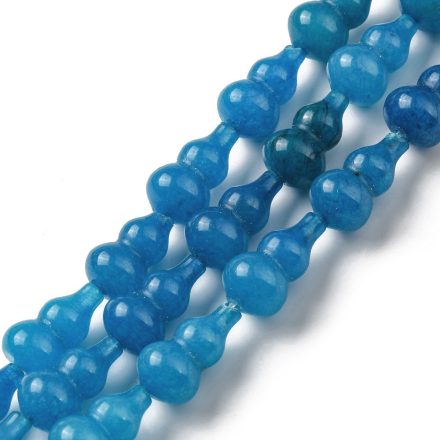 Kék Jade Sztúpa Tök Ásványgyöngy Gyöngyfüzér 17,5-18,5x9,5-10mm