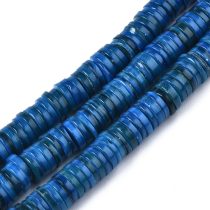 Kék Kagyló Korong Heishi Gyöngy 8-8,5x1-3mm