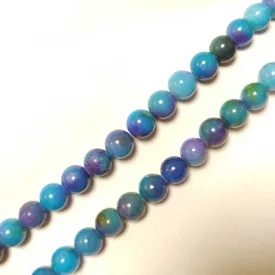 Kék Lila Zöld Jade Ásványgyöngy 8mm