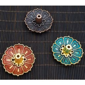   Kék Színű (8) Lótuszvirág Füstölő Égető Tartó Tányér