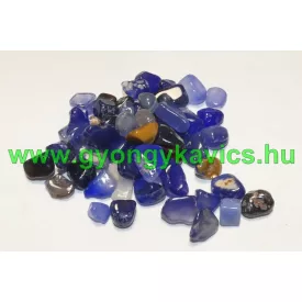 Kék Színes Achát Ásványtörmelék 8-19x2-6mm 19-20g