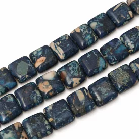 Kék Tengeri Jáspis Regalit Kocka Ásványgyöngy 10x10x4mm – Gyöngykavics