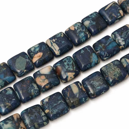 Kék Tengeri Jáspis Regalit Kocka Ásványgyöngy 10x10x4mm – Gyöngykavics