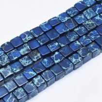 Kék Tengeri Jáspis Regalit Kocka Ásványgyöngy 4-5x4-5mm