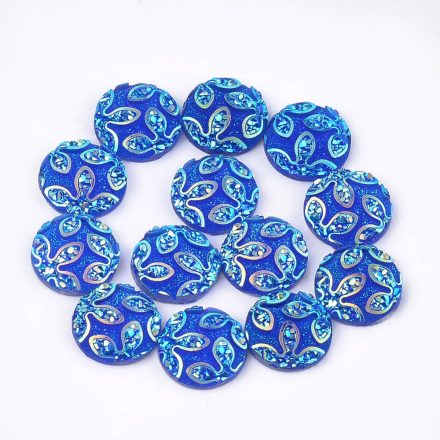 Kék Virágmintás (123) Kaboson 12mm