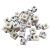 Kék Virágos Fehér Porcelán Kocka Gyöngy 10x10mm