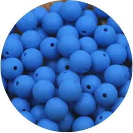 Kék (9) Kerek Szilikon Gyöngy 12mm