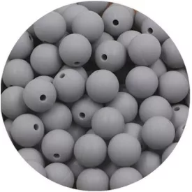 Szürke (10) Kerek Szilikon Gyöngy 12mm