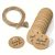 Árazócimke Ékszercimke Kézzel Készült Szeretettel Handmade With Love Barna 30mm