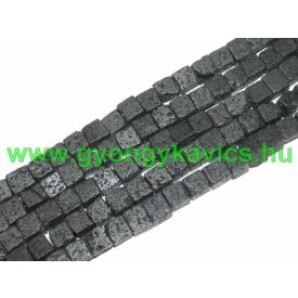 Kocka Lávakő Ásványgyöngy 8x8mm