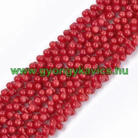 Korall "Baba" Ásványgyöngy 6x3mm