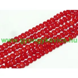 Korall Ásványgyöngy 7x3mm