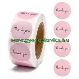 Köszönöm Thank You (32) Matrica Kerek 25mm (25db)