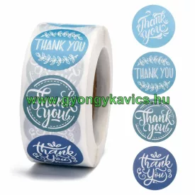 Köszönöm Thank You (38) Matrica Kerek 25mm (25db)