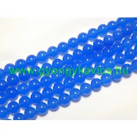 Kék Középkék Jade Ásványgyöngy 8mm