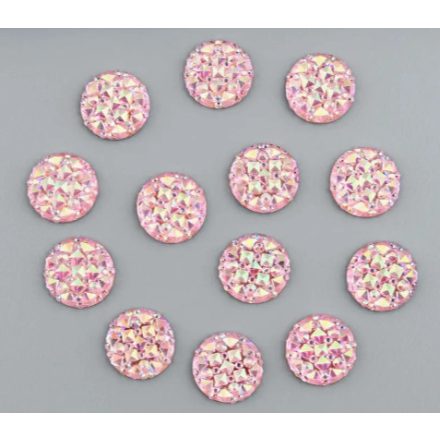 Kristálymintás Rózsaszín Színű (120) Kaboson 10mm