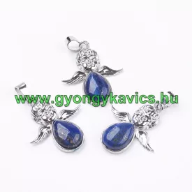 Lápisz Lazuli Lazurit Ásvány Angyal Medál 35x29,5mm