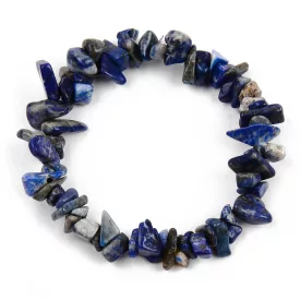   Lápisz Lazuli Lazurit Ásványtörmelék Splitter (K96) Karkötő Csukló Átmérő: ~4,5-5cm