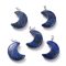 Lápisz Lazuli Lazurit Hold Ásvány Medál 29x18-21x7-10mm