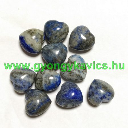 Lápisz Lazuli Lazurit (2) Szív Ásvány Marokkő 15x15x10mm