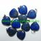   Lápisz Lazuli Lazurit (2) Szív Ásvány Medál 33x24-26x6-9mm
