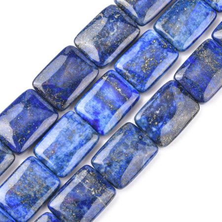 Lazurit Lápisz Lazuli Téglalap Ásványgyöngy Gyöngyfüzér 20x15x6mm