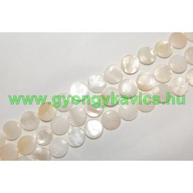 Lapos Kerek Kagyló Gyöngy 8x3mm