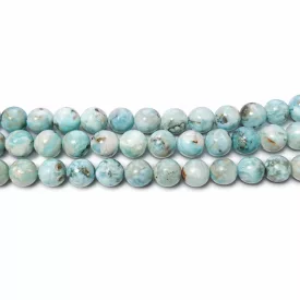 Larimar Larimár (4) Ásványgyöngy Gyöngyfüzér 8mm
