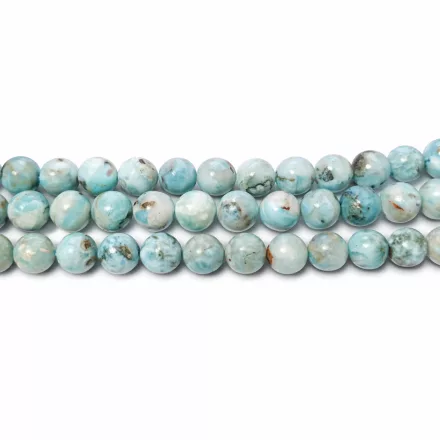 Larimar Larimár (4) Ásványgyöngy Gyöngyfüzér 8mm