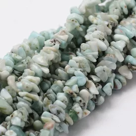  Larimar Larimár Ásványtörmelék Splitter Ásványgyöngy Gyöngyfüzér 3-5mm