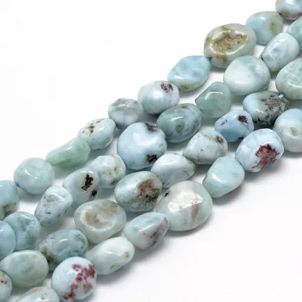 Larimar Larimár (4) Ásványtörmelék Splitter Gyöngyfüzér 8-15x7-12x4-12mm