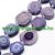 Lila Druzy Kvarc Ásványgyöngy Gyöngyfüzér 10-23mm (18-21cm-es szálon)