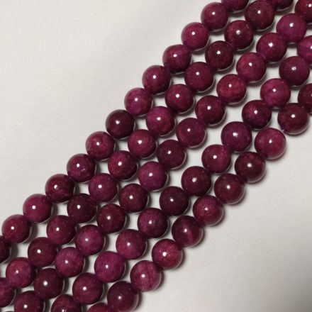 Lila Jade Ásványgyöngy Gyöngyfüzér 10mm
