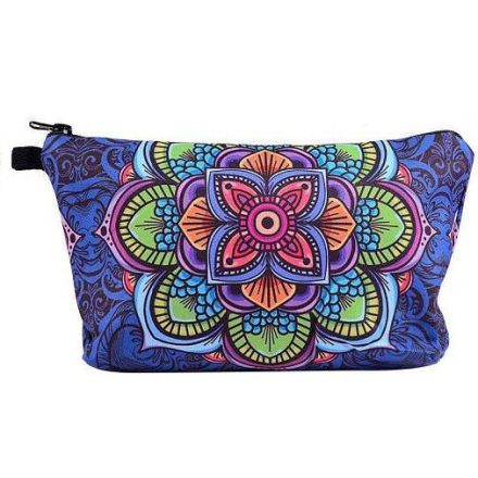 Lila Mandala Jóga Kistáska Neszeszer Tároló Kozmetikai Táska 22x14cm