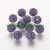 Lila Színű Nyaklánc Karkötő Ékszer Dísz Polymer Polimer Shamballa Strassz Kövekkel 10mm