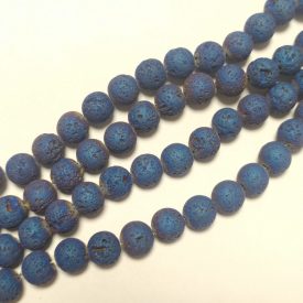 Liláskék Lávakő Ásványgyöngy 8mm