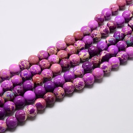 Lila Tengeri Jáspis Regalit Ásványgyöngy 6mm
