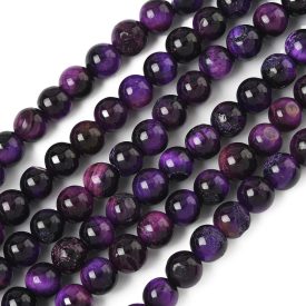 Lila Tigrisszem (2) Ásványgyöngy 8mm